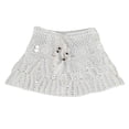 thumbnail image 4 of Women's Crochet Cover Up Skirt Drawstring High Waist Knit Fishnet Swim Skirts Boho Beach Swimsuits, 4 of 6