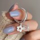 thumbnail image 2 of 925 anillos de plata esterlina para mujeres hombres pareja minimalista hecho a mano flor Simple anillo liso joyería de fiesta regalo prevenir alergias, 2 of 2
