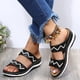 thumbnail image 1 of Zapatillas de punta abierta con tacón inclinado para mujer, sandalias cómodas, sandalias informales cómodas para la playa Wmkox8yii  hj789, 1 of 4