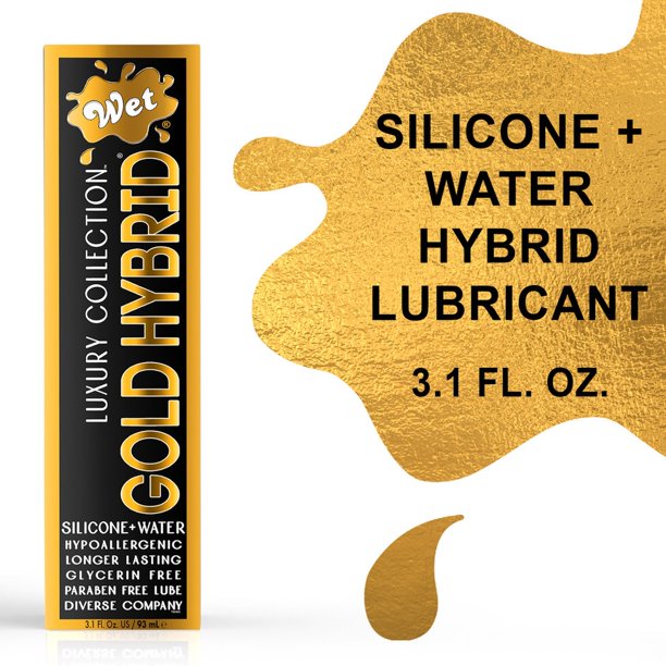 Wet Gold Hybrid Silicone & Water Blend Based Lube 3.1 Fl Oz Extra
