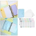 thumbnail image 3 of serony PU Leather Notebook Binder Clear Binder Pockets Budget Envelope Blue, 3 of 9