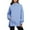 Blue, variant on Crew Neck Sweatshirts for Women Plus Size Solid Color Long Sleeve Pullover Oversized Top Fall Loose Hoodie (Green M）
