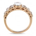 thumbnail image 3 of Luxe Jewelry Designs Women's IP Rose Gold Stainless Steel Engagement Ring with Cubic Zirconia - Size, 3 of 4