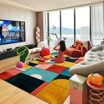 Modern Home Geometry Carpets Living Room Light Luxury Carpet Nordic Hall Sofa Floor Mat Children Bedroom ration Soft Rugs
