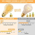 thumbnail image 3 of A19 Vinta LED Edison s 40 Watt, 4-Pack Dimmable A19 4W 2200K Amber Warm s, E26 Base, 4W Equal 40 Watt Incandescent Bulbs, Decorative Antique Spiral LED Bulb, 300LM, 3 of 5
