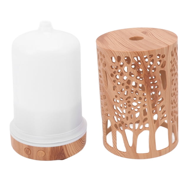 Humidificador De Con Humidificador De Aceite Esencial Con Control Remoto De Luz, Luz De Color De 7 LED, Humidificación Silenciosa De 35 DB, Cubierta De Veta De, Para Crear