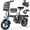 T1PRO-Black-22MPH, variant on 14 Inch Folding Electric Bicycle, 400W Adult Electric Bicycle, 48V 10.4Ah,Top Speed 19.9 Mph, Dual Disc Brake Safety System, 3-Speed Riding, Front Fork With Shock Absorption, Black