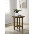 thumbnail image 6 of Coaster Ottowa 22" Round Transitional Wood Side End Table with Shelf in Brown, 6 of 8