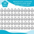 thumbnail image 2 of Generic 50 Pcs 1/8 Inches M3 Stainless Steel Wire Rope Cable Clip Clamp 304 Stainless Steel Wire Rope Clamp Clip Wire Cable Clamp Wire Rope Clips U Bolt Saddle Fastener, 2 of 6