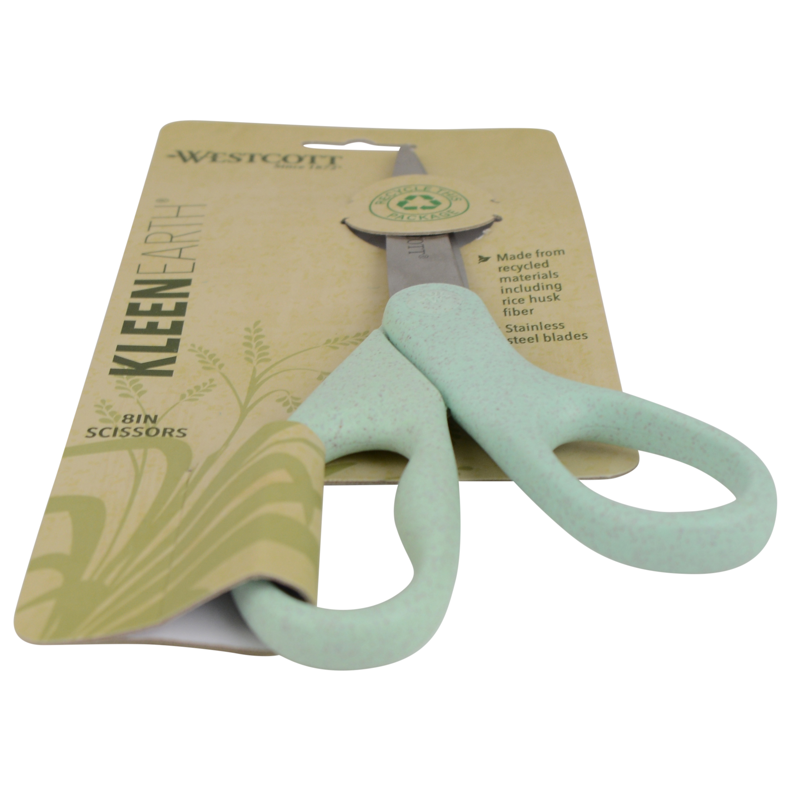 Tijeras Westcott 8" KleenEarth ecológicas para manualidades, azules 2