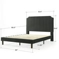 thumbnail image 5 of Zinus 51" Charlotte Upholstered Platform Bed Frame Dark Gray, Queen, 5 of 10
