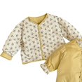 thumbnail image 4 of Ruyang Kids Cute Bear Reversible Jacket Toddler Boys Girls Winter Warm Lightweight Puffer Coat Button Quilted Outwear, 4 of 5