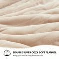 thumbnail image 5 of ThermaSnug Silky Soft Heated Electric Throw Flannel Cozy Soft Blanket with 6 Heat Settings, Heating Throw Blanket for Bed or Sofa，Machine Washable, Beige Ivory, 50"x60", 5 of 10