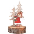 thumbnail image 2 of 4PCS Christmas Tree Desktop Ornament Decorations - Wooden Santa Claus Snowman Elk Angle Slices Tags for Family Xmas Holiday Festival Atmosphere Party Props Decor 4.7 x 2.8 x 0.8 Inches, 2 of 9