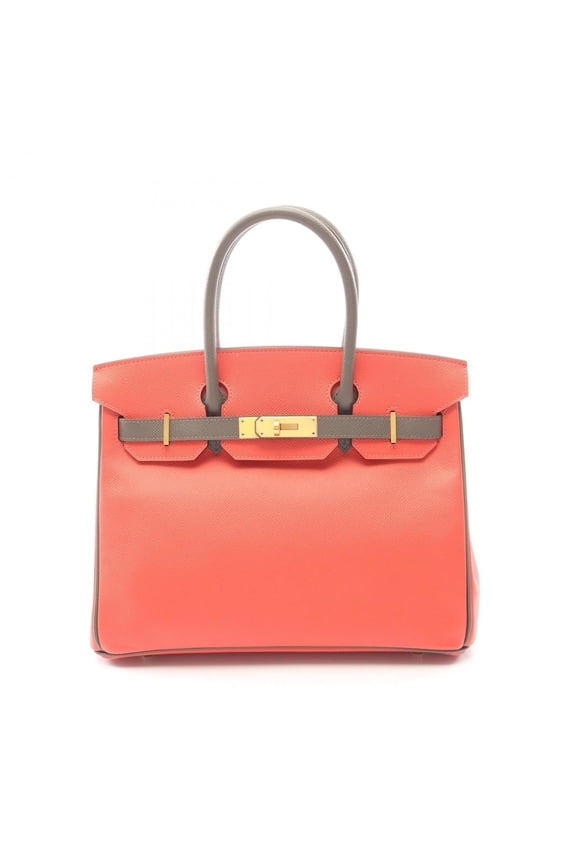 Pre-Owned Hermes Herms Birkin 30 handbag in calfskin leather (cowhide) and Epsom leather....