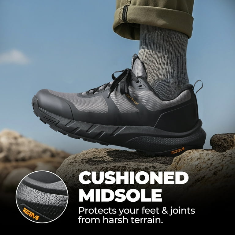 Nortiv 8 Men's Waterproof Hiking Shoes - Durable, Lightweight