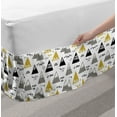 thumbnail image 2 of Abstract Bed Skirt, Creative Pattern of Mount Triangles, Elastic Bedskirt Dust Ruffle Wrap Around for Bedding Decor, 4 Sizes, White Multicolor, by Ambesonne, 2 of 2