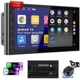 thumbnail image 1 of Haudio Double Din Car Stereo with 7 Inch HD Touchscreen, Wireless CarPlay & Android Auto, Bluetooth GPS Navigation, FM/AM Radio with Backup Camera, 1 of 7