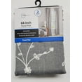 thumbnail image 2 of Mainstays Heathered Embroidered Sheer Curtain Panel Pair, Set of 2, Gray, 37"W x 84"L, 2 of 10