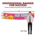 thumbnail image 2 of Ice Cream Shop Large Banners and Signs for Outdoor by DreamController-Polyester Banner with 4 Holes for Easy Hang Indoor & Outdoor| 6x1 Feet HD Banner to Promote Food & Beverages | Made in USA, 2 of 6