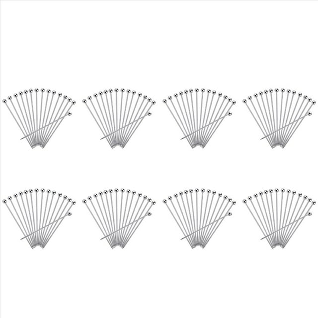 120 Piezas de Palillos de CóCtel, Palillos de de Acero Inoxidable Reutilizables de 4 Pulgadas Palillos de CóCtel para Aperitivos de Aceitunas SáNdwich