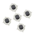 thumbnail image 5 of simhoa 5 Pieces Acrylic Rhinestone Buttons Flat Back for DIY Crafts Black, 5 of 5