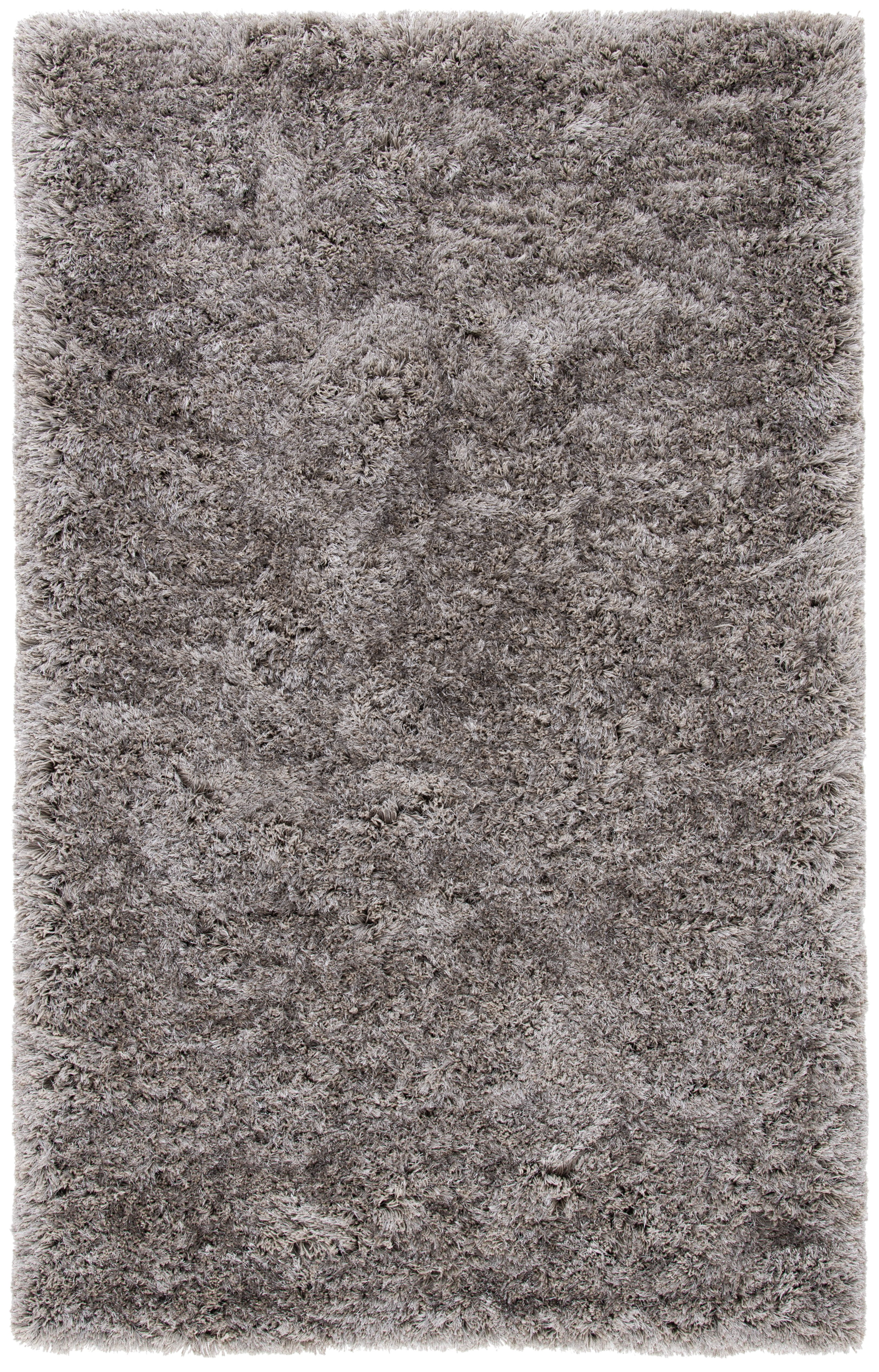 SAFAVIEH Atlantic Kennedy Solid Wool Shag Area Rug, Gray, 4' x 6'