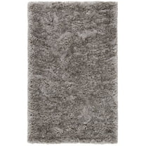 SAFAVIEH Atlantic Kennedy Solid Wool Shag Area Rug, Grey, 8' x 10'