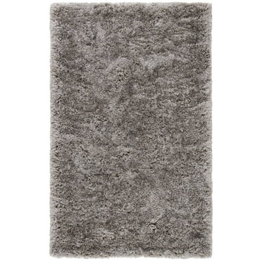 SAFAVIEH Atlantic Kennedy Solid Wool Shag Area Rug, Grey, 8' x 10'