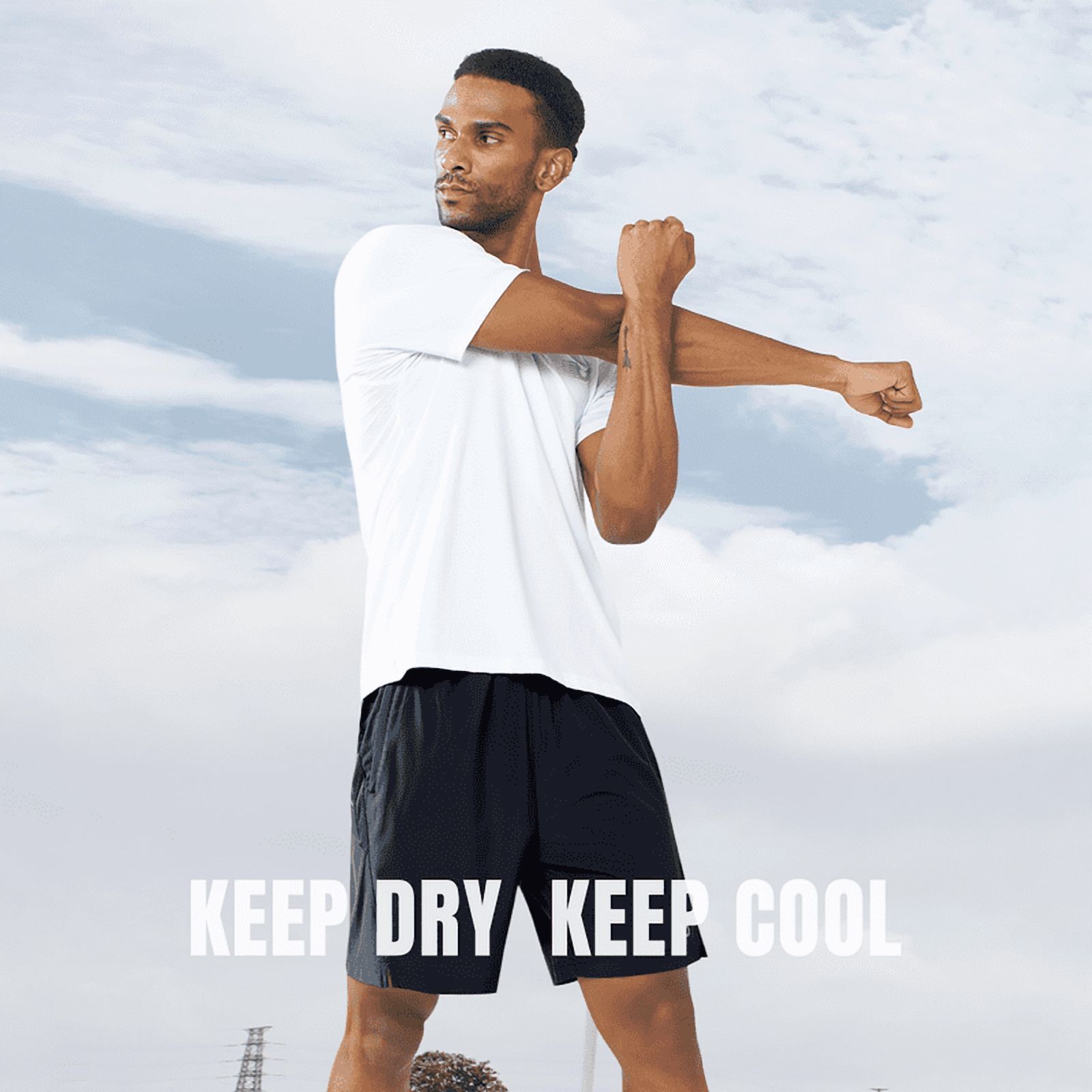 Camisetas de manga corta para hombre para entrenar y correr, blanco, talla L 6