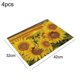 thumbnail image 1 of 4pcs Creative sunflower heat insulation placemat, simple and hanging non-slip, 1 of 4