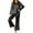 Black, variant on Ekouaer Silk Satin Pajamas Set Womens Long Sleepwear Button Down 2 Piece Classic Soft Loungewear Pjs Set