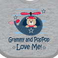 thumbnail image 4 of Inktastic Grammy and Poppop Grandson Bear Boys Baby Bib, 4 of 4