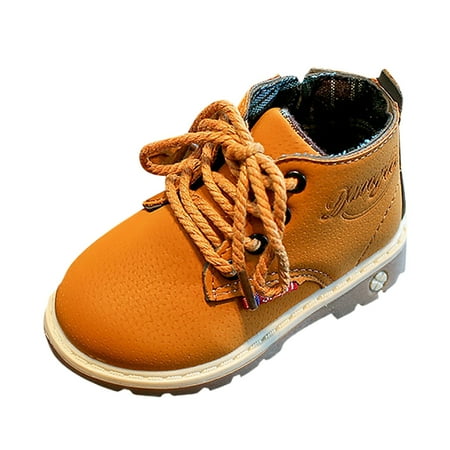 Kureaily Boys And Girls Mesh Lace Shoes Fashion Mesh Lace Boots Non Breathable Boots 3-3.5 Years