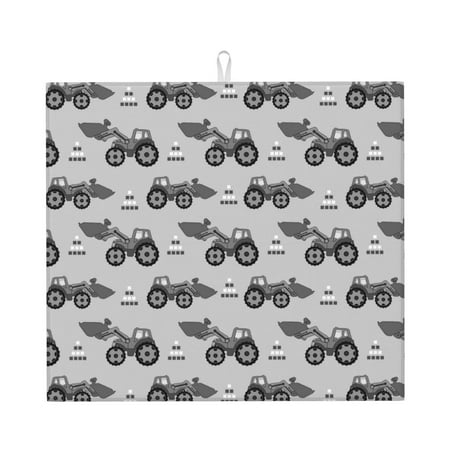 

Matuu Gray Tractor for Dish Drying Mat for Kitchen Counter for Kitchen and Dining Kitchen Counter Accessories 16 x18