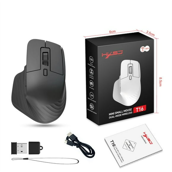 Wireless Mouse 4800DPI 2.4GHz Wireless Mouse Ergonomic Gaming Mouse Silent Click Cordless Mice High Precision For PC Laptop black