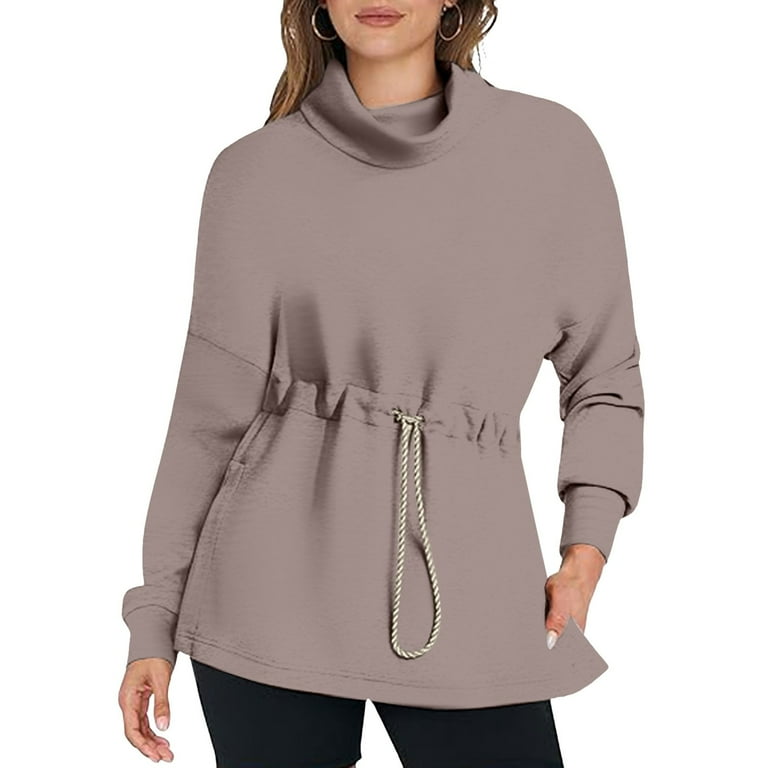 Drawstring waist sweatshirt hotsell