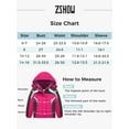 thumbnail image 6 of ZSHOW Girl's Winter Coat Soft Fleece Mountain Ski Jacket Rose Red 10/12, 6 of 8