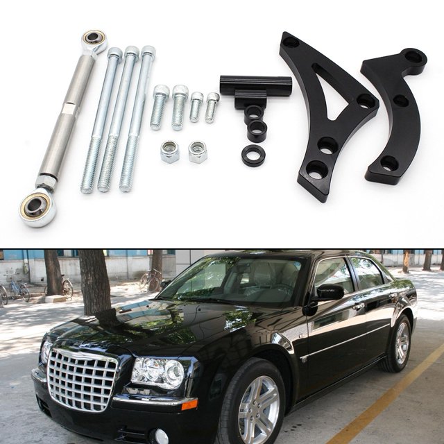 Yimiti Small Block Aluminum Alternator Bracket For Chrysler For Dodge 318 340 360-Black