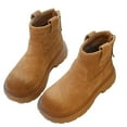 thumbnail image 3 of Little and Big Girls' Faux Fur Boots Slip-On Boots Soft Sole Thicken Flatform Comfortable Footwear Shoes Indoor Outdoor Winter Fashion Foorwear, 3 of 10