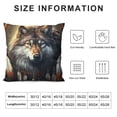 thumbnail image 5 of COMIO Throw Pillow Cover Case Decorative Square Cushion Covers Pillowcase for Sofa Couch Bed,Wolf Feather Art, 5 of 5