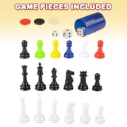 Gamie 10-in-1 Travel Board Game Set – Chess, Checkers, Backgammon, Snakes & Ladders & More – Family Game for Kids Ages 6+