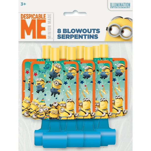 Unique Industries Assorted Colors Birthday Party Noisemakers, 8 Count