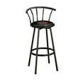 thumbnail image 1 of The Furniture King Bar Stool 29" Tall Black Metal Finish with a Game Room Themed Decal (Dice - Black), 1 of 1