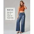 thumbnail image 5 of roswear Stretchy Loose Jeans for Women Wide Leg, 29.9" Inseam, Size 4-16, 5 of 6