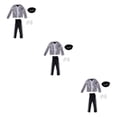 thumbnail image 2 of kurtrusly Boys Kids Costumes Performance Dress Fancy Halloween XL Type1 3Set, 2 of 5