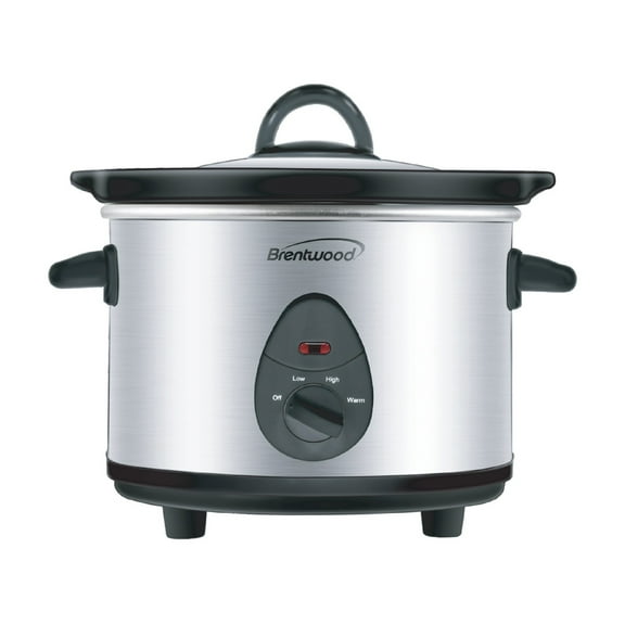 Btwd 1.5 Quart Slow Cooker in Stainless Steel with 3 Settings