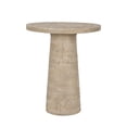 thumbnail image 2 of JERFIT 22 inch Cream Round Pedestal End Table, Small Side Table for Living Room, Bedroom & Entryway, 2 of 9