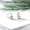 thumbnail image 4 of Gem Stone King 4.10 Ct Cushion Green Prasiolite 18K Rose Gold Plated Silver Earrings, 4 of 4