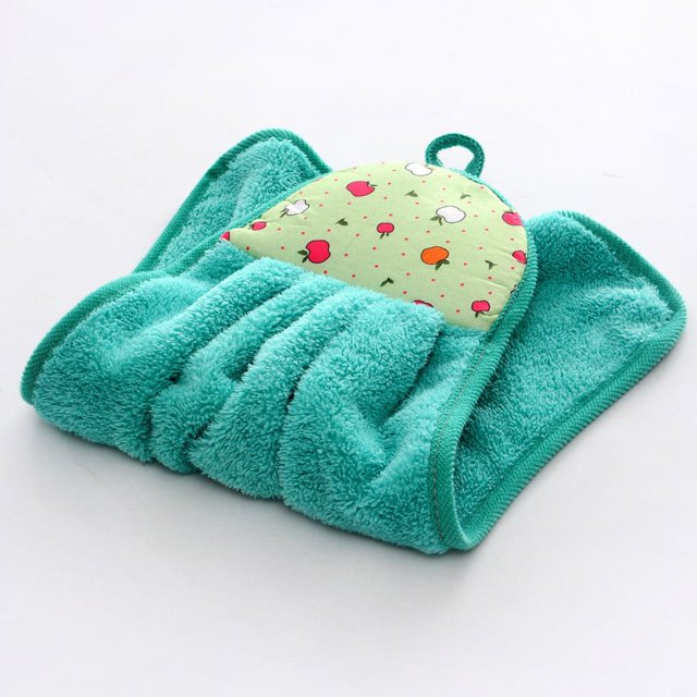 Toalla de mano absorbente para colgar en el baño, para cocina, artículos de limpieza del hogar, de vellón de coral, toalla quita aceite, paño de cocina para el hogar.
